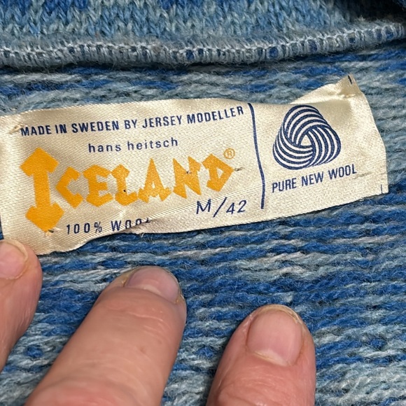 Vintage Iceland Wool Sweater By Jersey Modeller 1950’s  Size 42/M - Picture 2 of 12